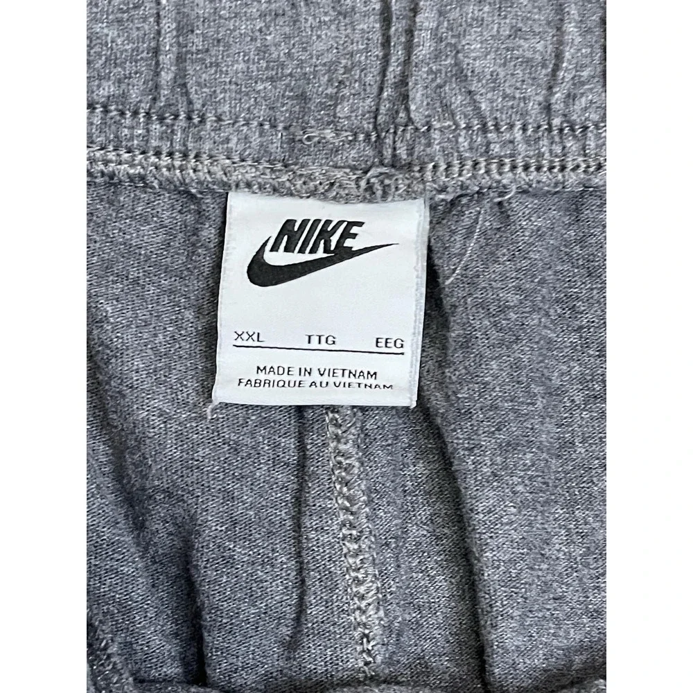 Nike Men  XXL Gray Sweatpants Embroidered Essential Gym Athletic Drawstring Pant